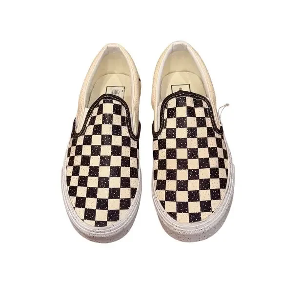 Vans FU Classic Slip-On Confetti Black White Checkered Sneakers Men 5.5 Women 7 - Picture 2 of 11